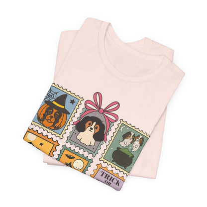 Tricolor Cavalier Spooky Stamps TShirt