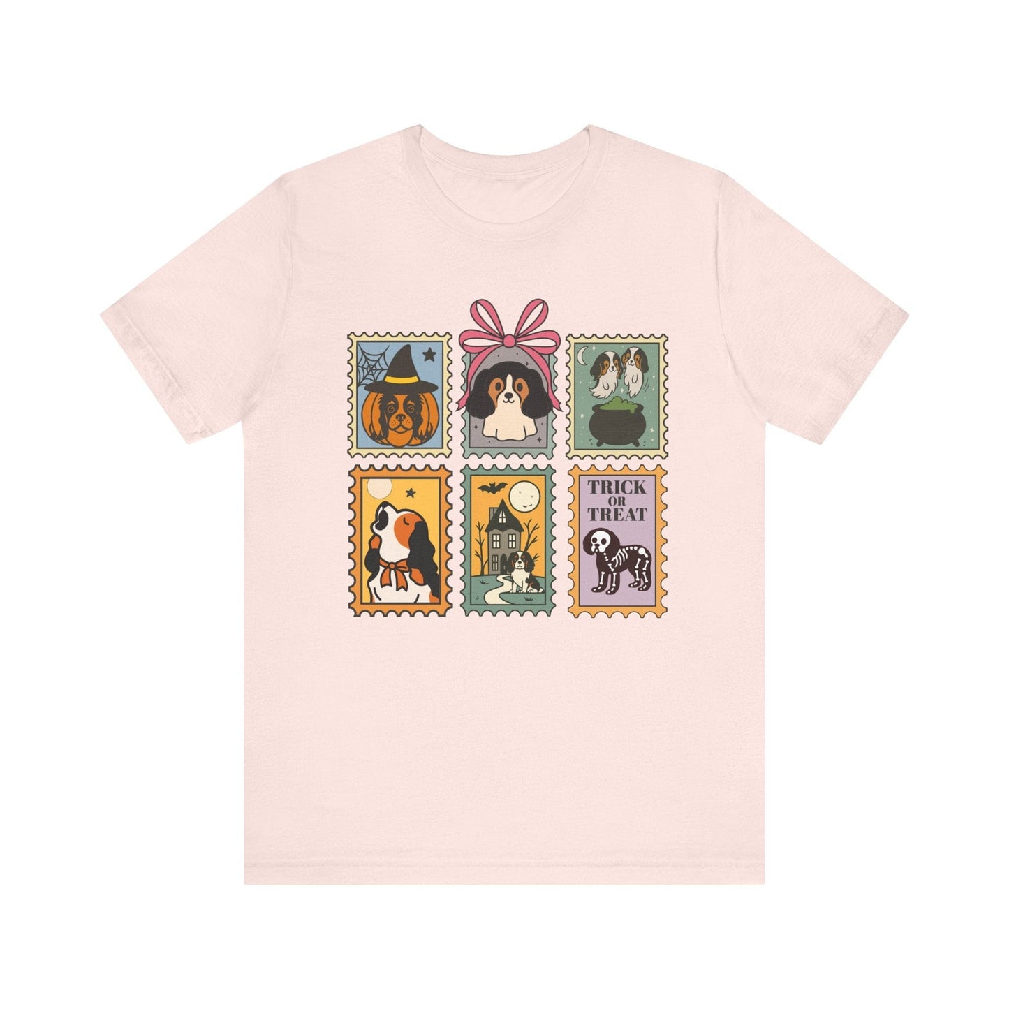 Tricolor Cavalier Spooky Stamps TShirt