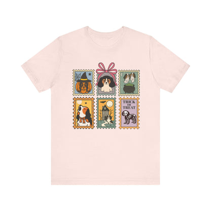 Tricolor Cavalier Spooky Stamps TShirt