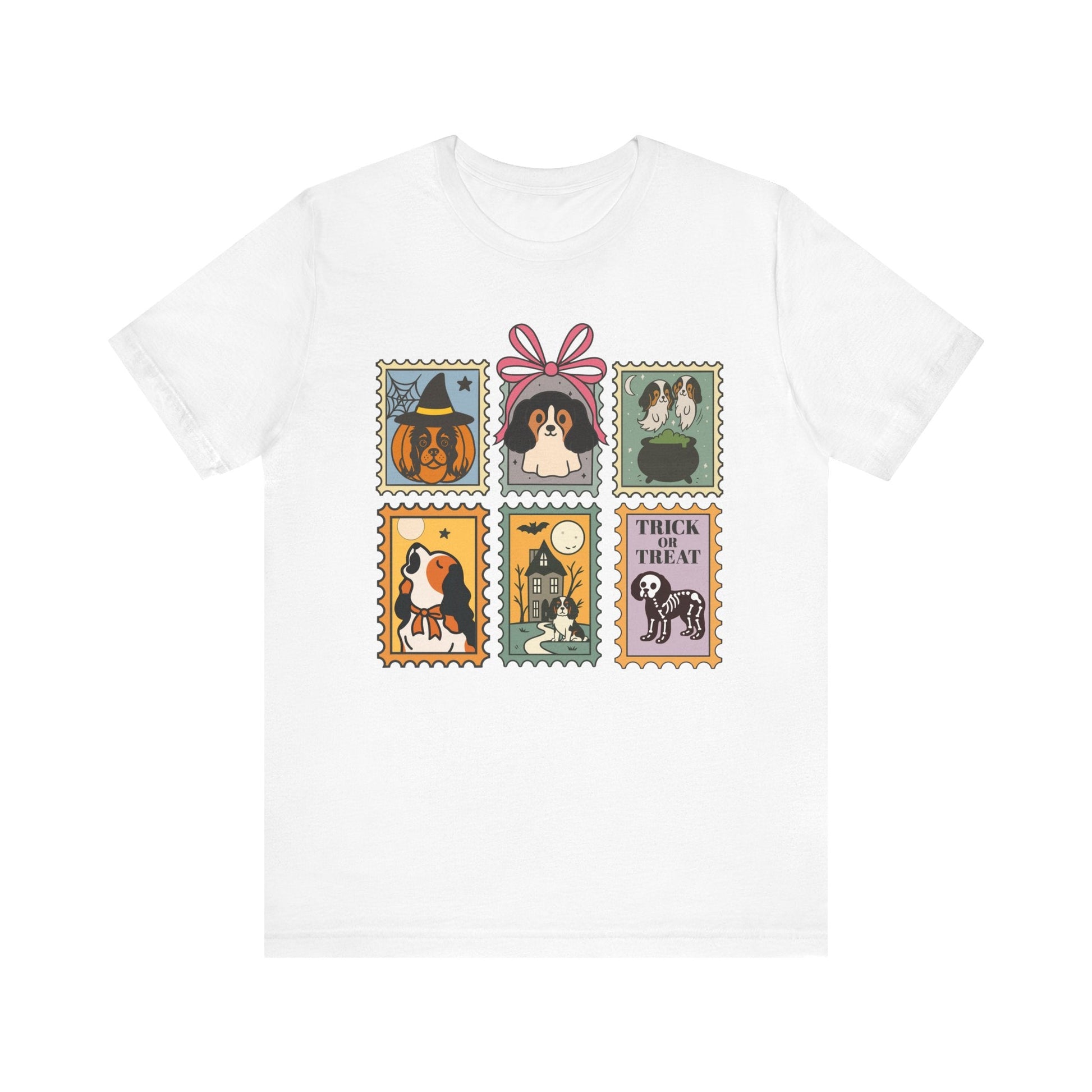 Tricolor Cavalier Spooky Stamps TShirt