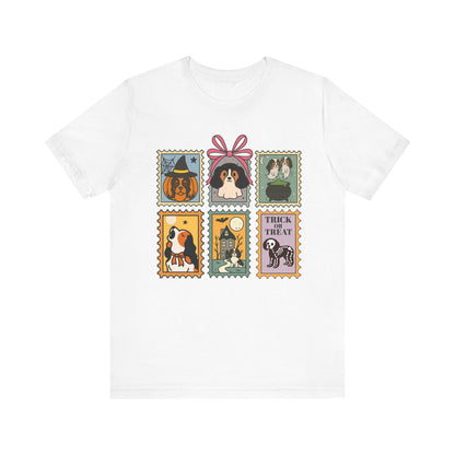 Tricolor Cavalier Spooky Stamps TShirt