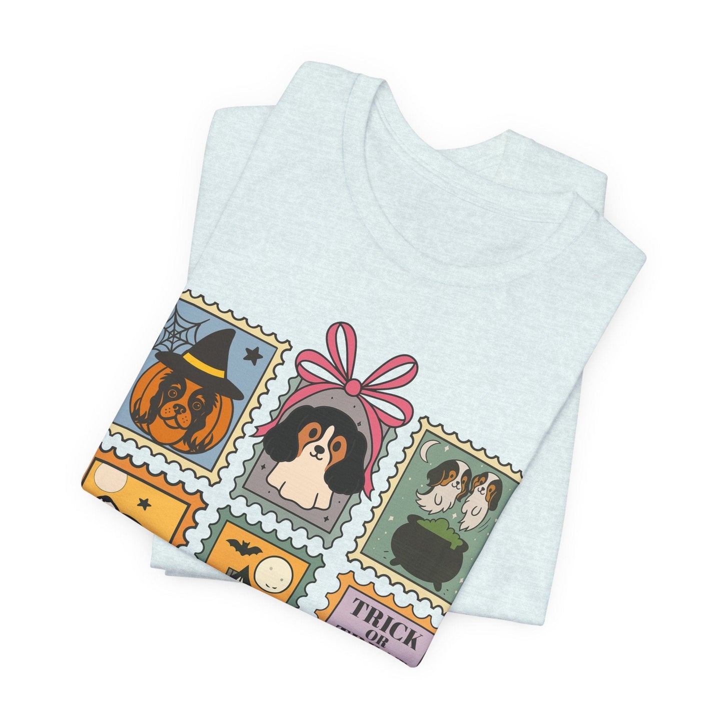 Tricolor Cavalier Spooky Stamps TShirt