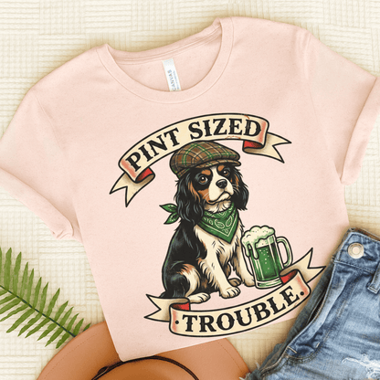 Personalized Cavalier St Patricks Beer Unisex TShirt Soft Pink