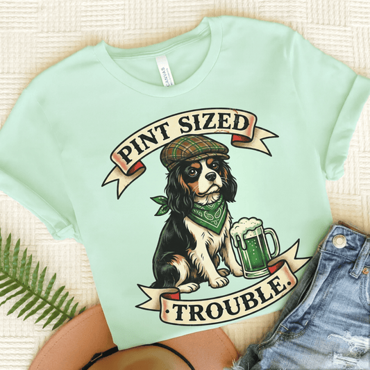 Personalized Cavalier St Patricks Beer Unisex TShirt Heather Mint