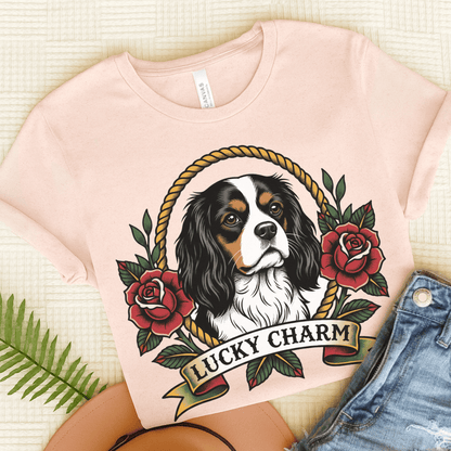 Personalized Cavalier St Patricks Unisex TShirt Soft Pink