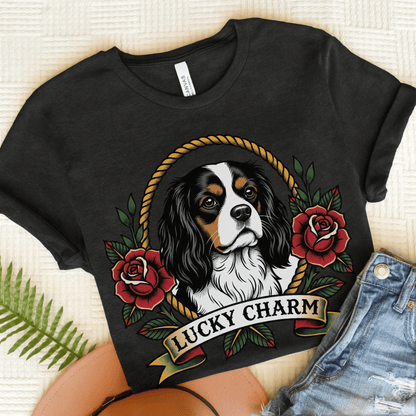 Personalized Cavalier St Patricks Unisex TShirt Dark Grey Heather