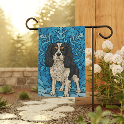Personalized Cavalier Stained Glass Garden Yard Flag