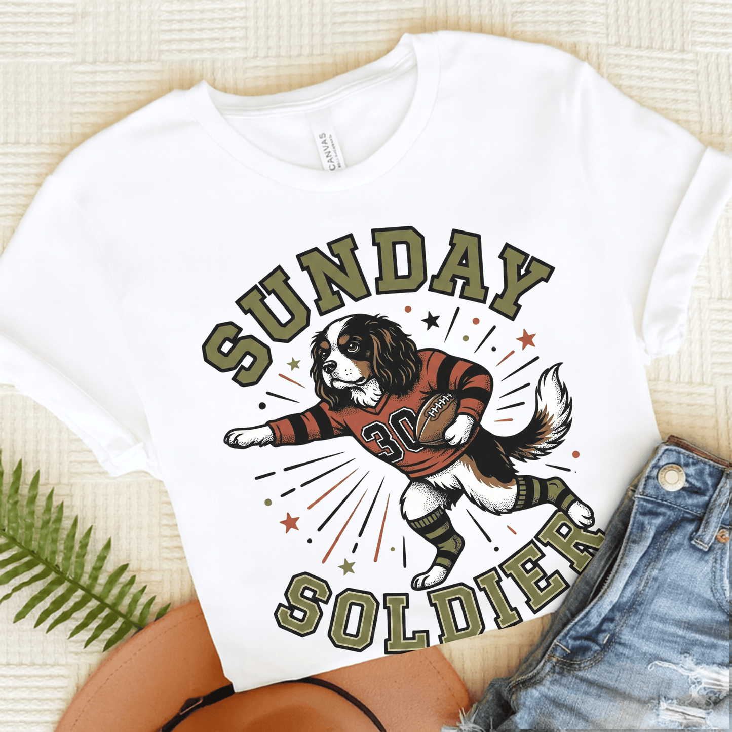 Personalized Cavalier Sunday Football Unisex TShirt White