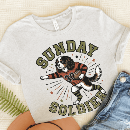 Personalized Cavalier Sunday Football Unisex TShirt Ash