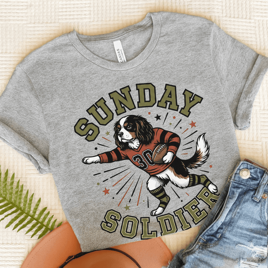 Personalized Cavalier Sunday Football Unisex TShirt Athletic Heather
