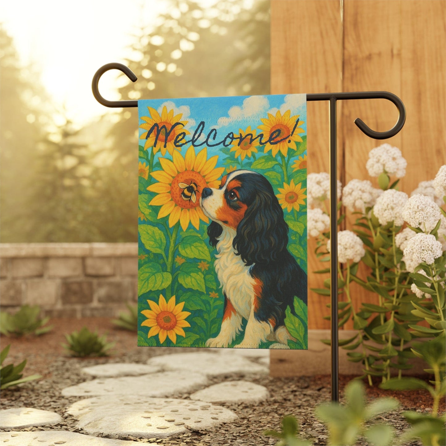 Tricolor Cavalier Sunflower Garden Flag