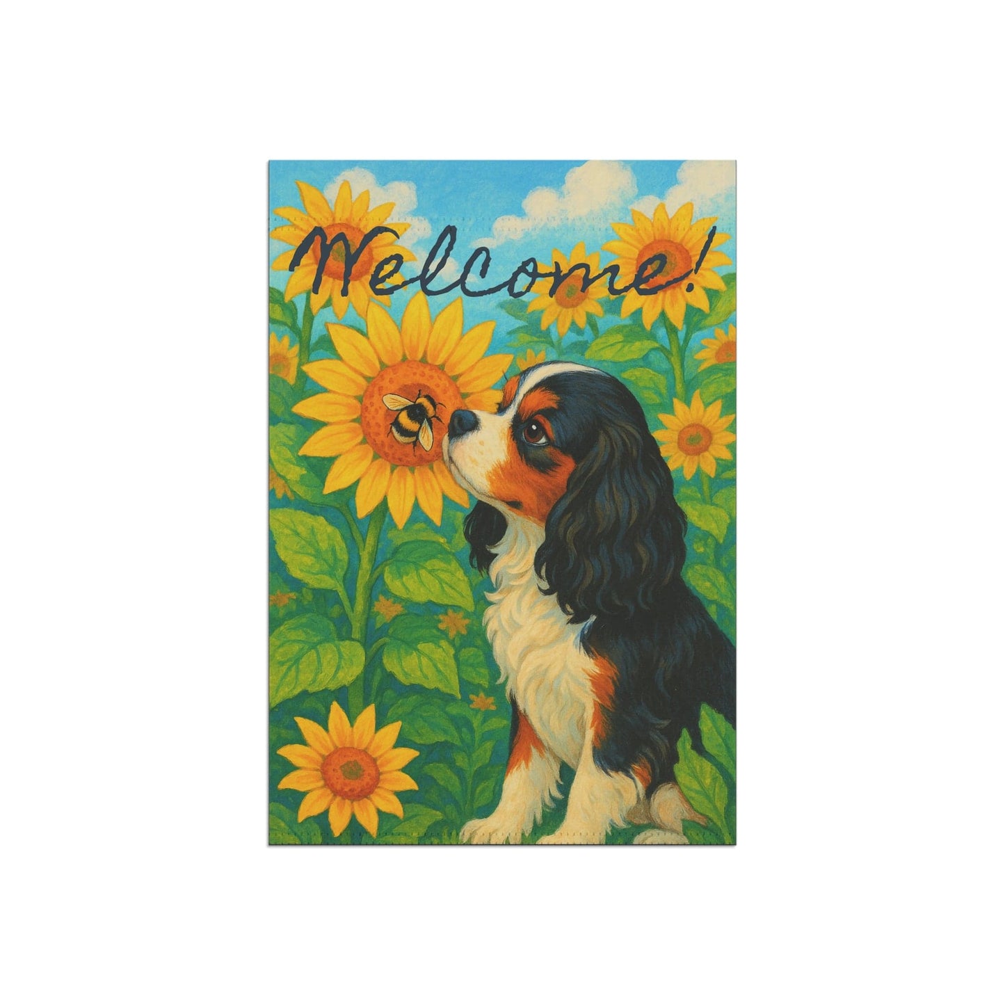 Tricolor Cavalier Sunflower Garden Flag