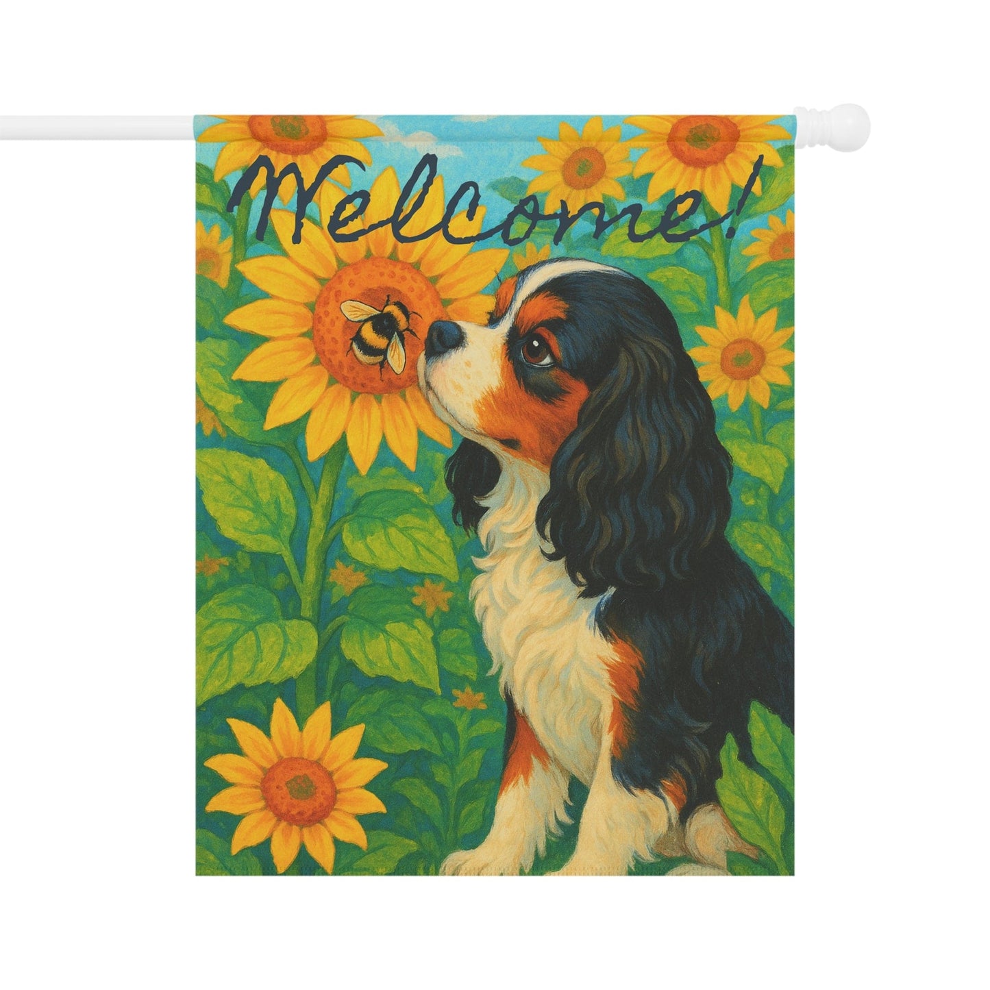 Tricolor Cavalier Sunflower Garden Flag