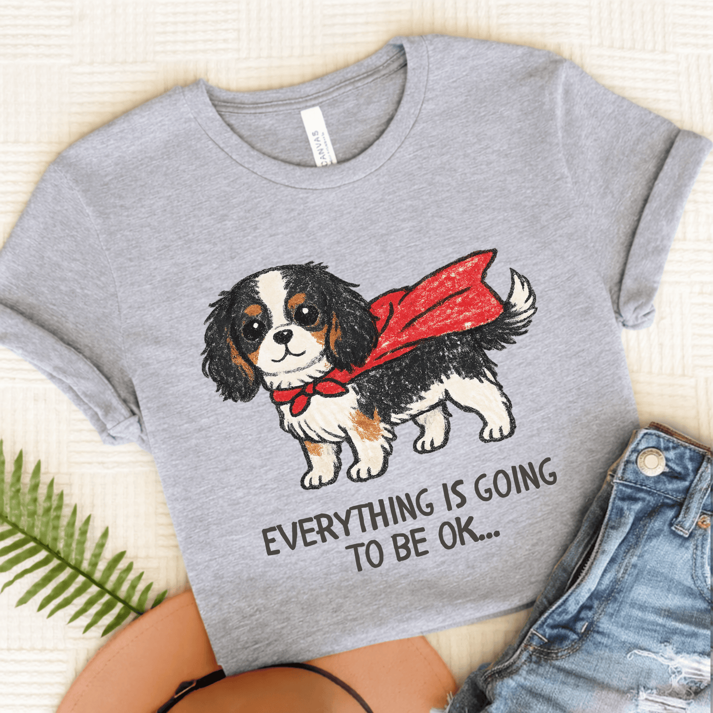 Personalized Cavalier Superhero Unisex TShirt Athletic Heather