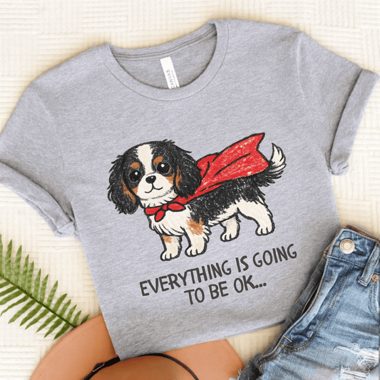 Personalized Cavalier Superhero Unisex TShirt Athletic Heather
