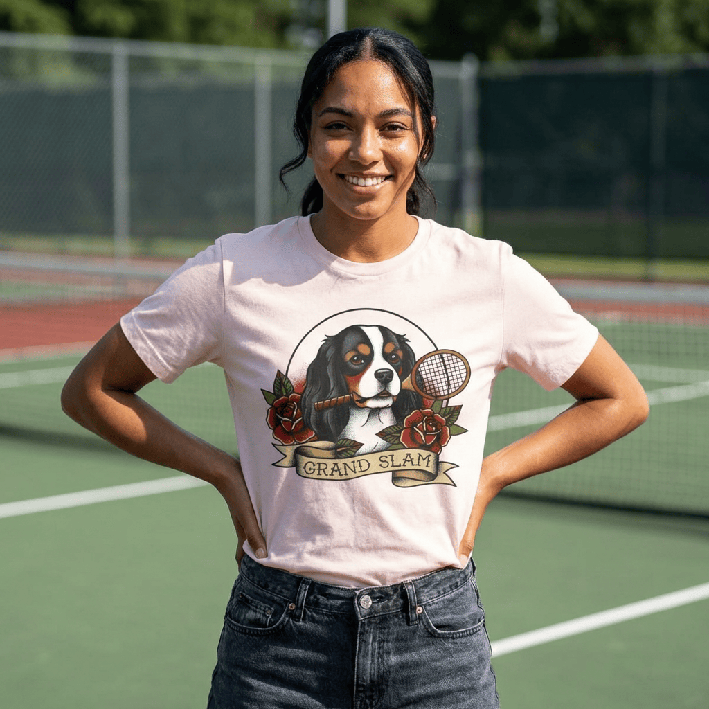 Personalized Cavalier Tennis Grand Slam Unisex TShirt