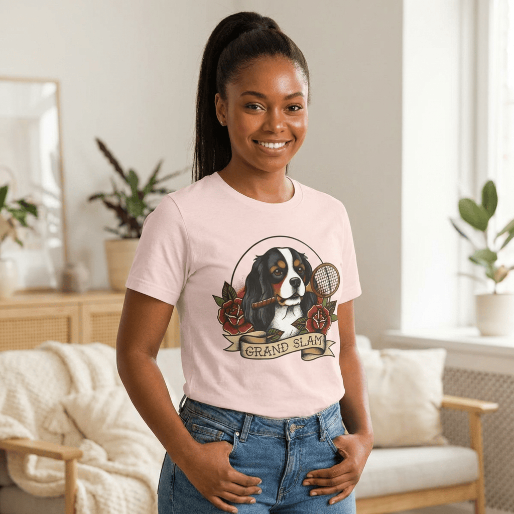 Personalized Cavalier Tennis Grand Slam Unisex TShirt