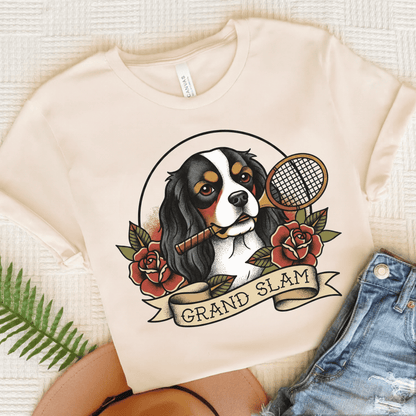 Personalized Cavalier Tennis Grand Slam Unisex TShirt Natural