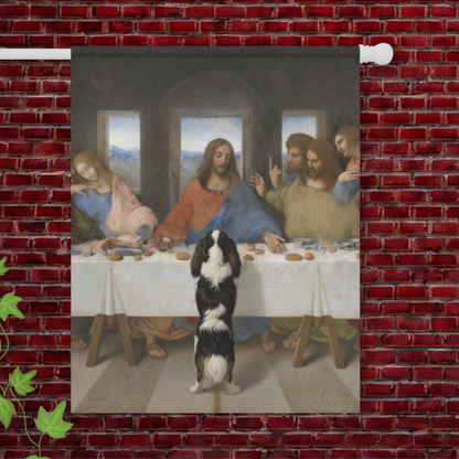 Tricolor Cavalier The Last Supper Funny Garden Flag 24.5'' × 32''