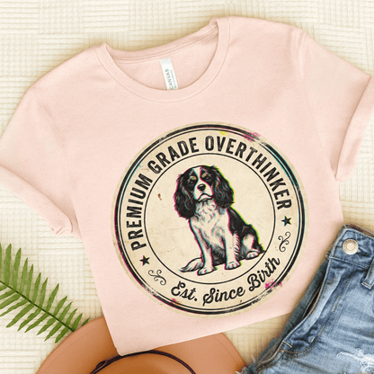 Personalized Cavalier Overthinker Unisex TShirt Soft Pink