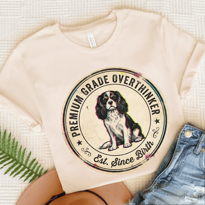 Personalized Cavalier Overthinker Unisex TShirt Natural