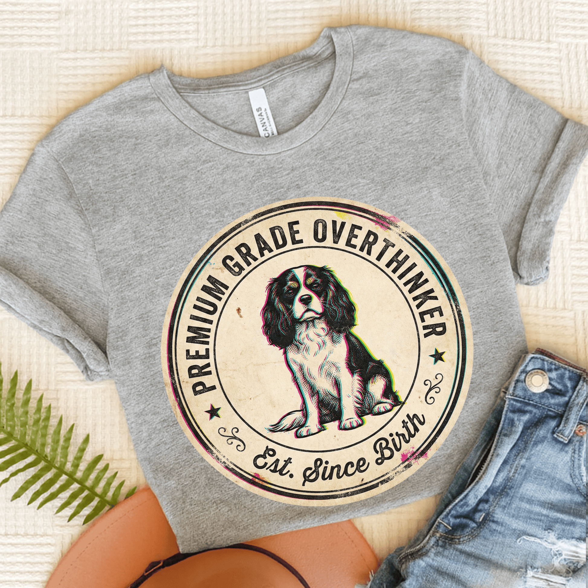 Personalized Cavalier Overthinker Unisex TShirt Athletic Heather