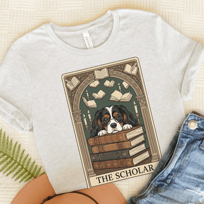 Personalized Cavalier Scholar Tarot Unisex TShirt Ash