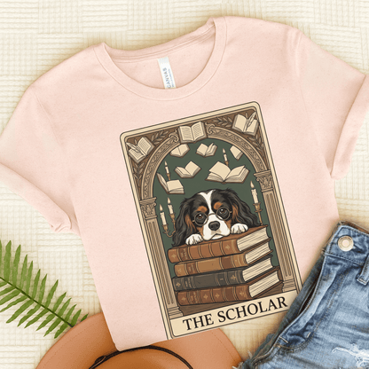 Personalized Cavalier Scholar Tarot Unisex TShirt Soft Pink