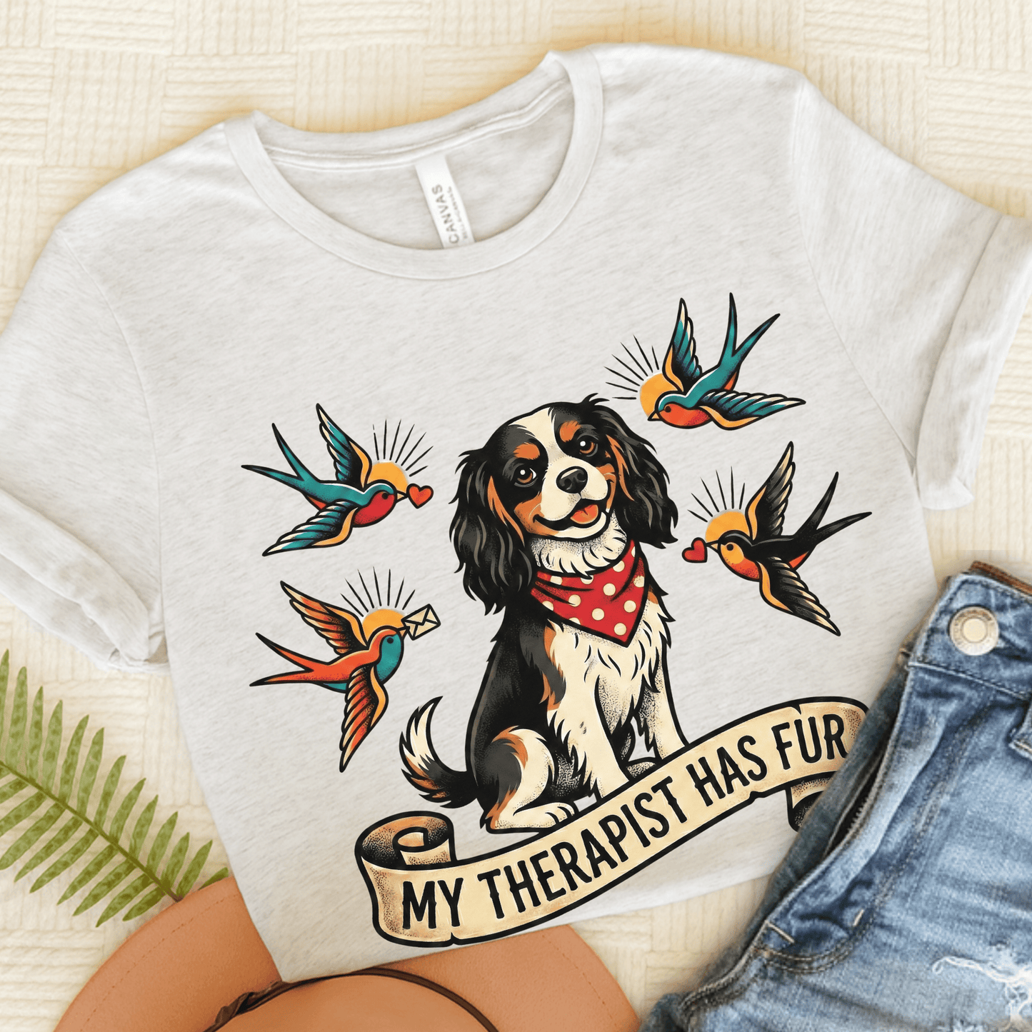 Personalized Cavalier Mental Health Unisex TShirt Ash