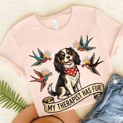 Personalized Cavalier Mental Health Unisex TShirt Soft Pink