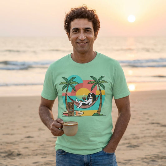 Personalized Cavalier Tropical Coffee Unisex TShirt
