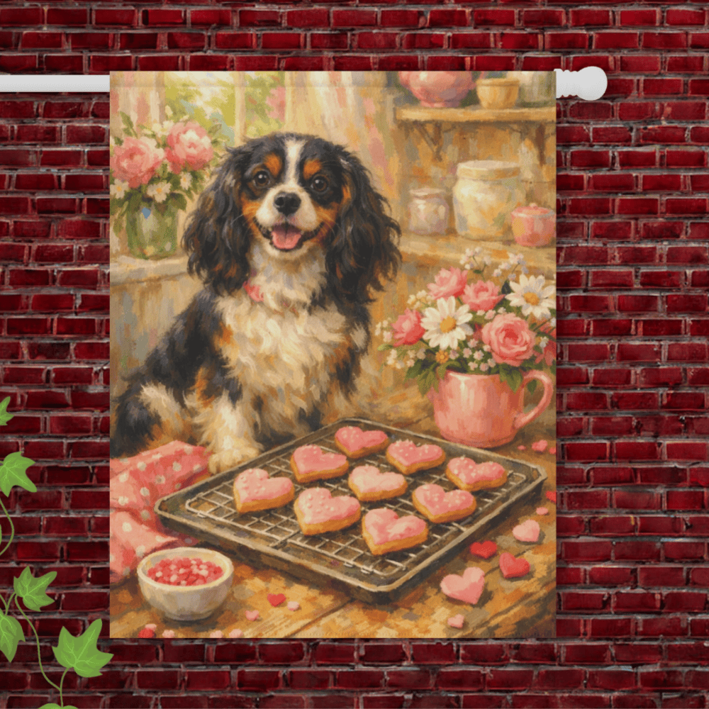 Personalized Cavalier Baking Garden Flag 24.5'' × 32''