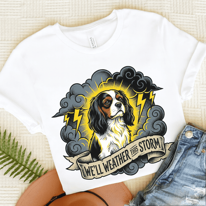Personalized Cavalier Weather Storm Unisex TShirt White