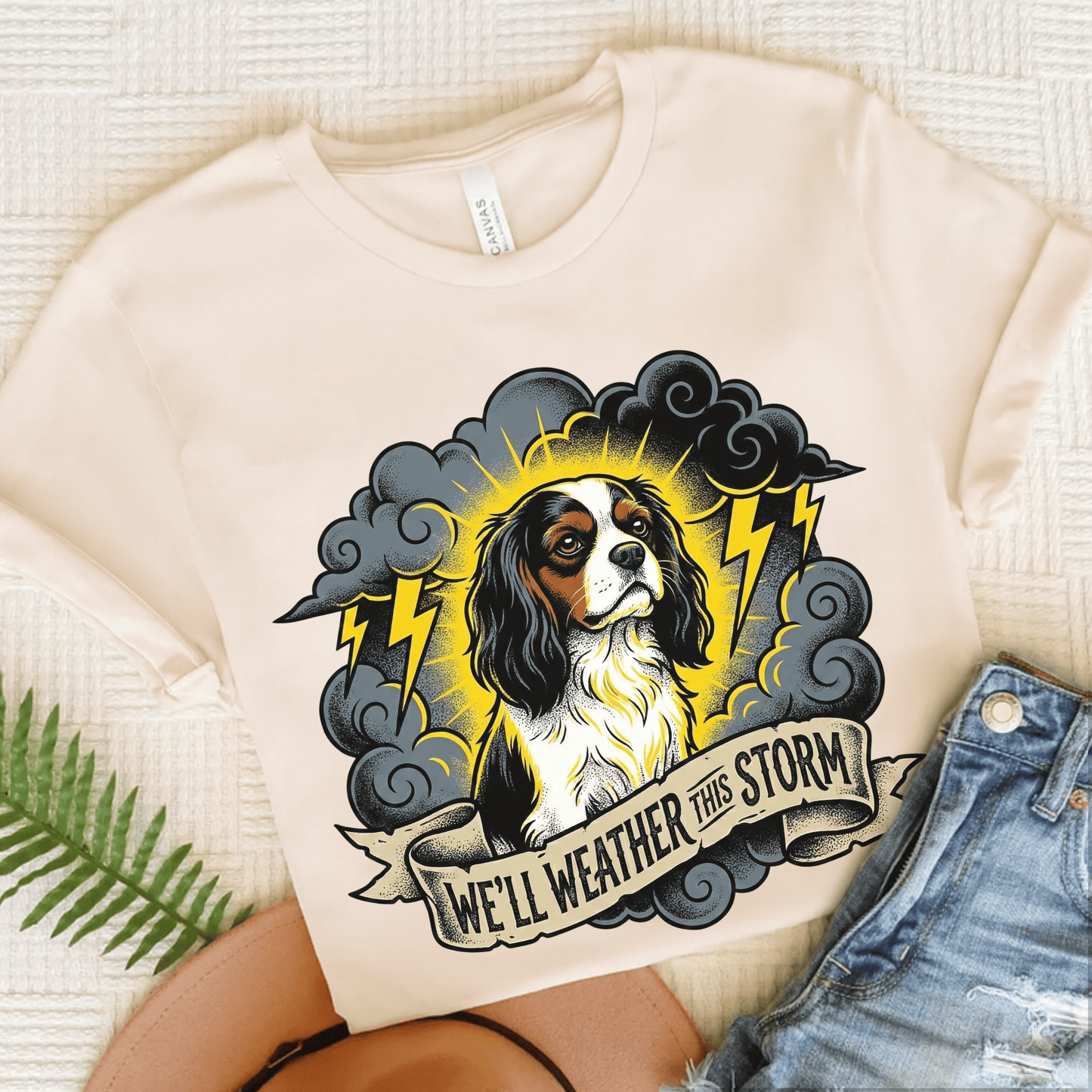 Personalized Cavalier Weather Storm Unisex TShirt Natural