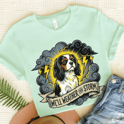 Personalized Cavalier Weather Storm Unisex TShirt Heather Mint