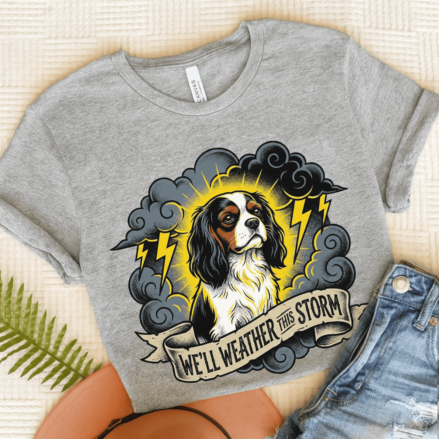 Personalized Cavalier Weather Storm Unisex TShirt Athletic Heather