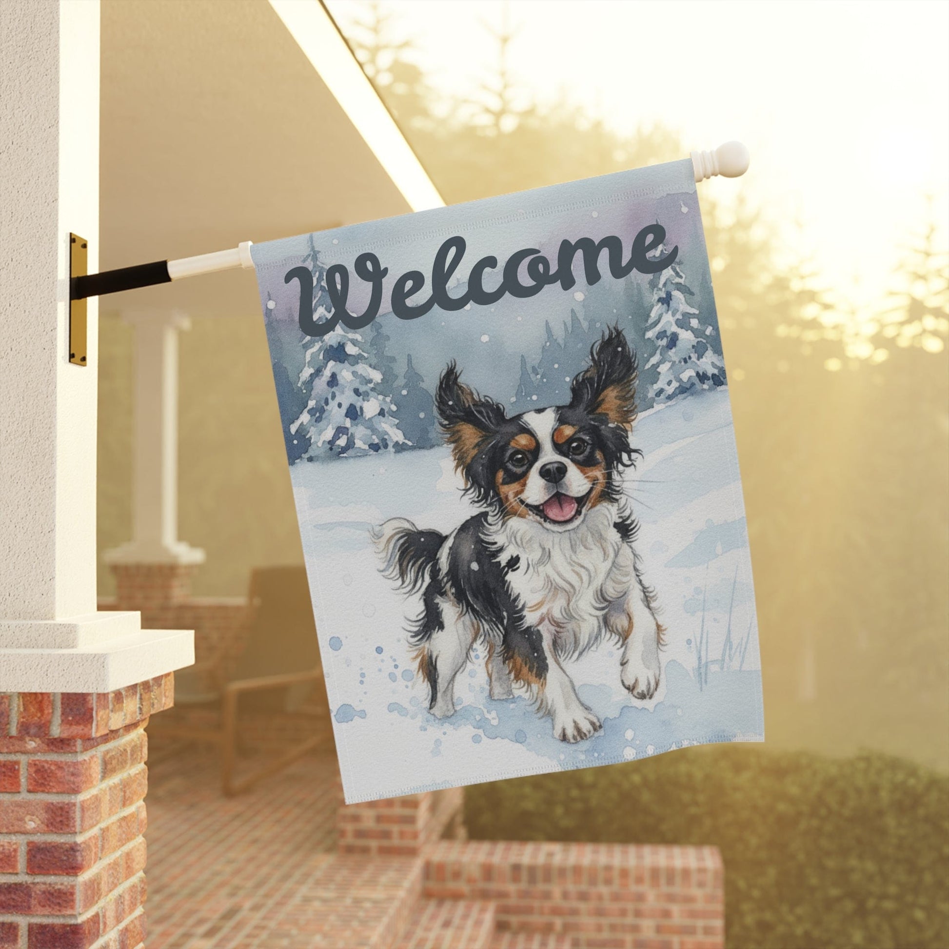 Personalized Cavalier Wonderland Garden Flag