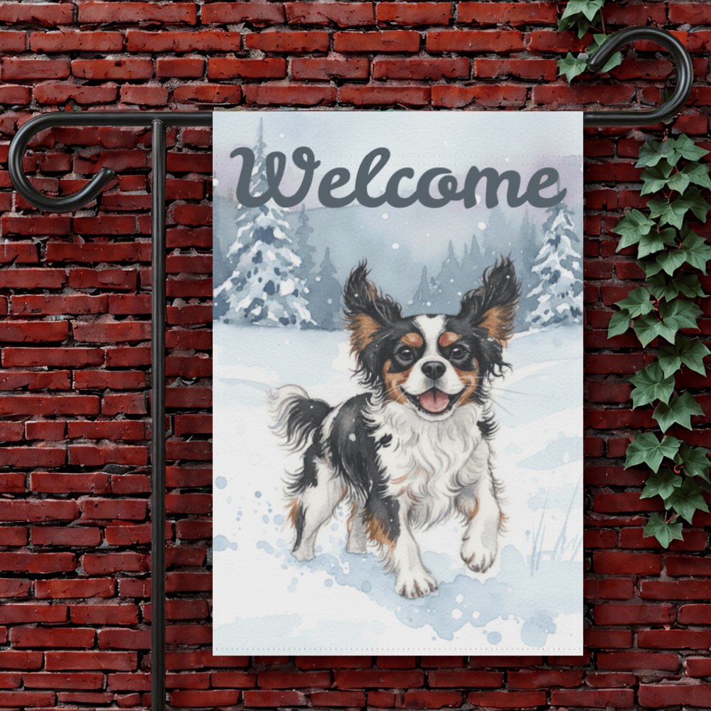 Personalized Cavalier Wonderland Garden Flag 12'' × 18''