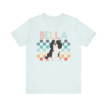Printify T-Shirt Tricolor King Charles Checkered Tee