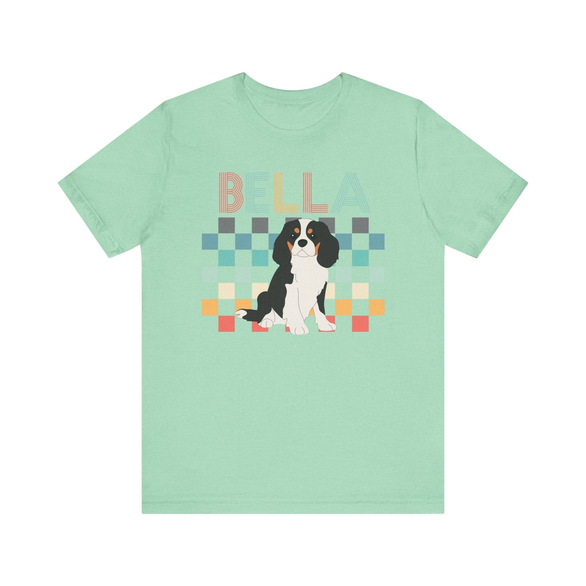 Printify T-Shirt Tricolor King Charles Checkered Tee
