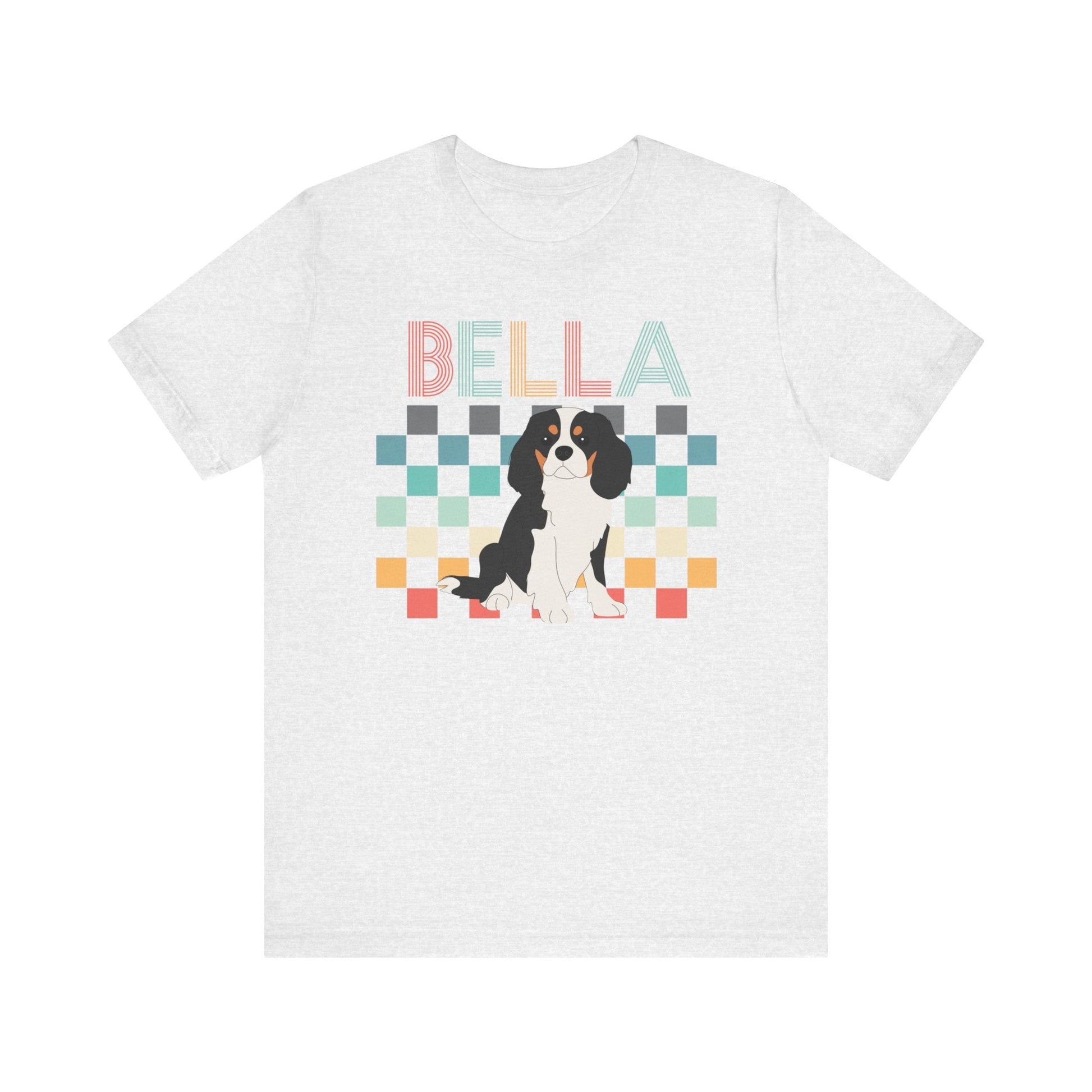 Printify T-Shirt Tricolor King Charles Checkered Tee