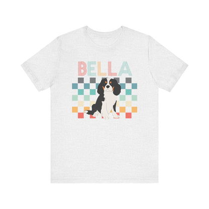 Printify T-Shirt Tricolor King Charles Checkered Tee