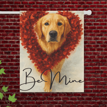 Valentine Sparkles Golden Retriever Garden Flag 24.5'' × 32''