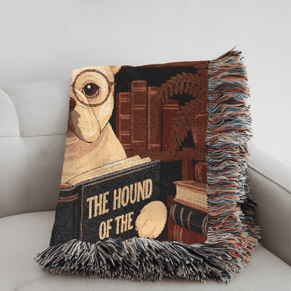 Printify Blanket White French Bulldog Baskervilles Throw Blanket
