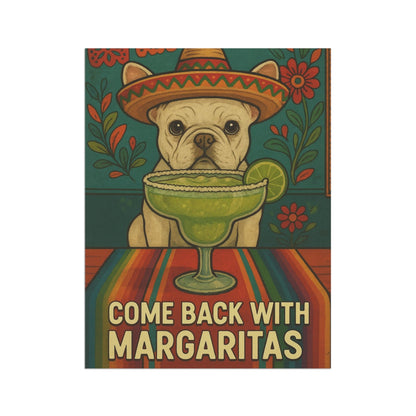 White French Bulldog Cinco de Mayo Fiesta Garden Flag