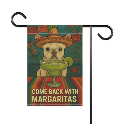 White French Bulldog Cinco de Mayo Fiesta Garden Flag
