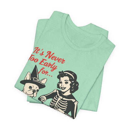 White French Bulldog Early Halloween TShirt