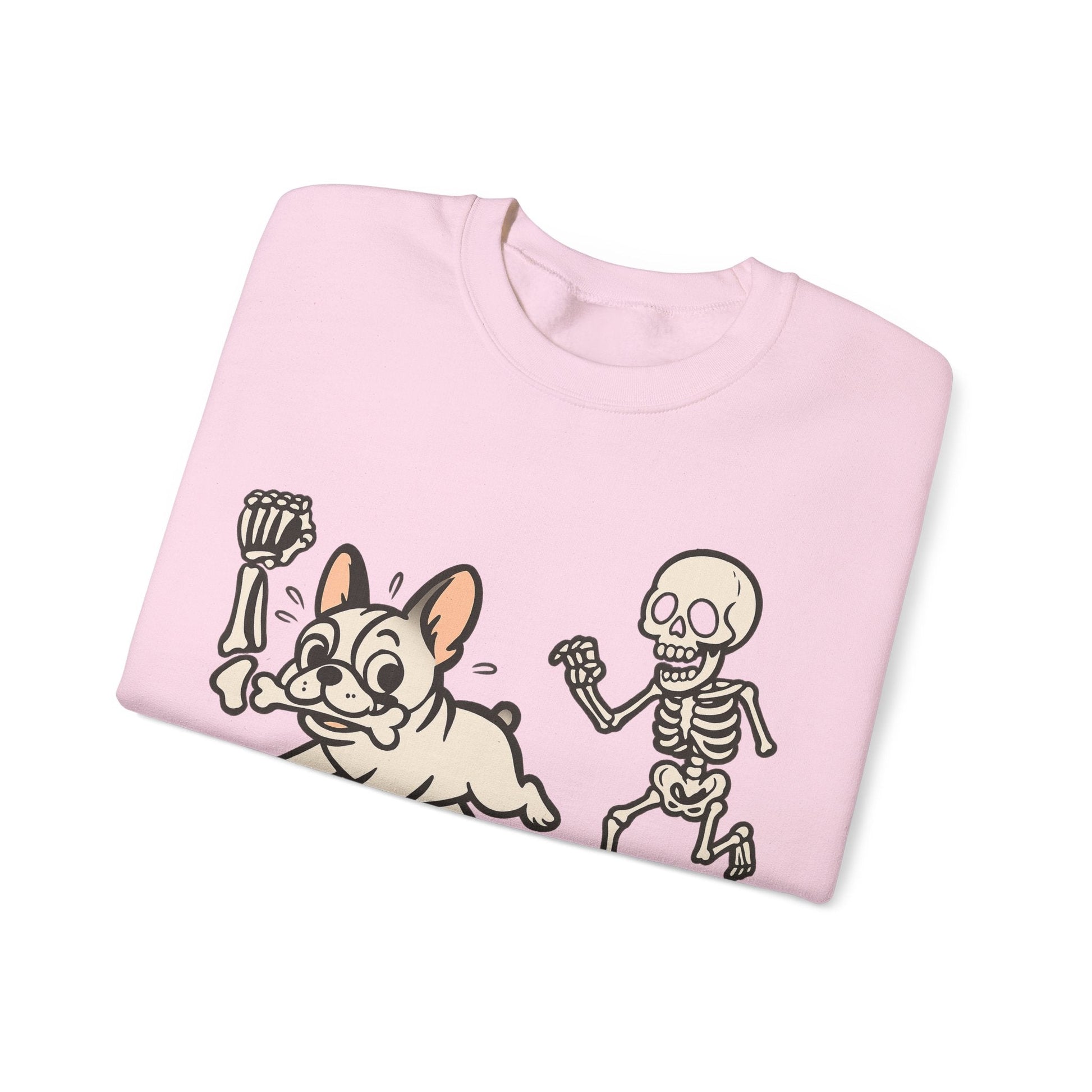 Printify Sweatshirt White French Bulldog Grave Robber Sweatshirt