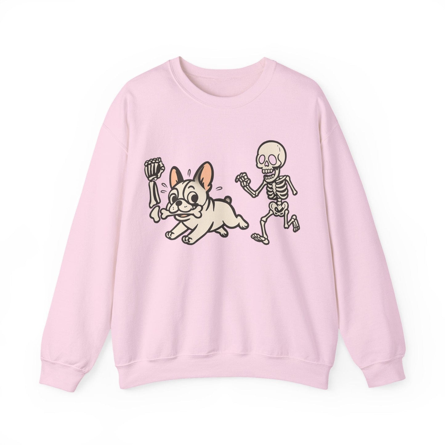 Printify Sweatshirt White French Bulldog Grave Robber Sweatshirt