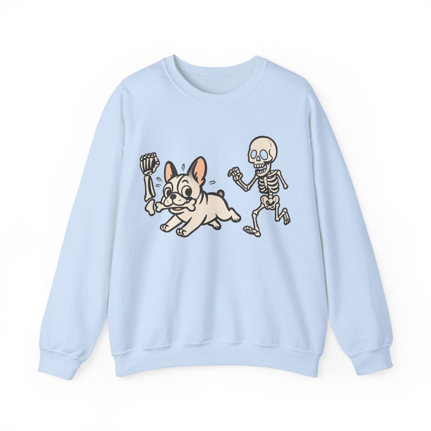 Printify Sweatshirt White French Bulldog Grave Robber Sweatshirt